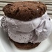 A cookie ice cream sandwich by bizziebeeme