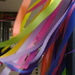 Streamers outside shop by marguerita