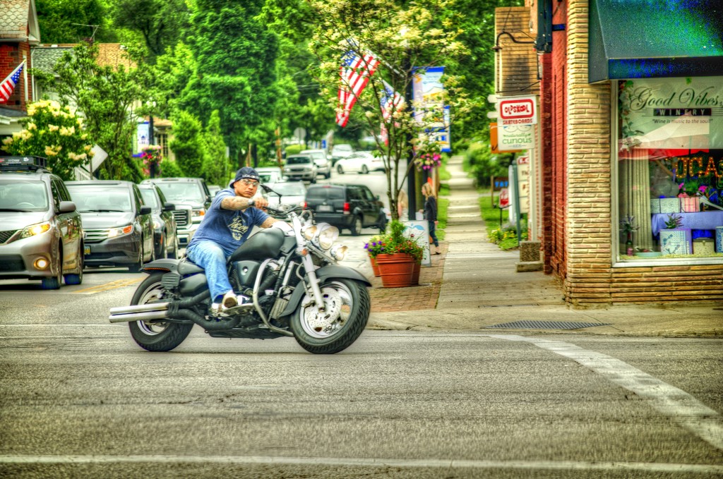 Easy rider turns the corner uptown ... by ggshearron