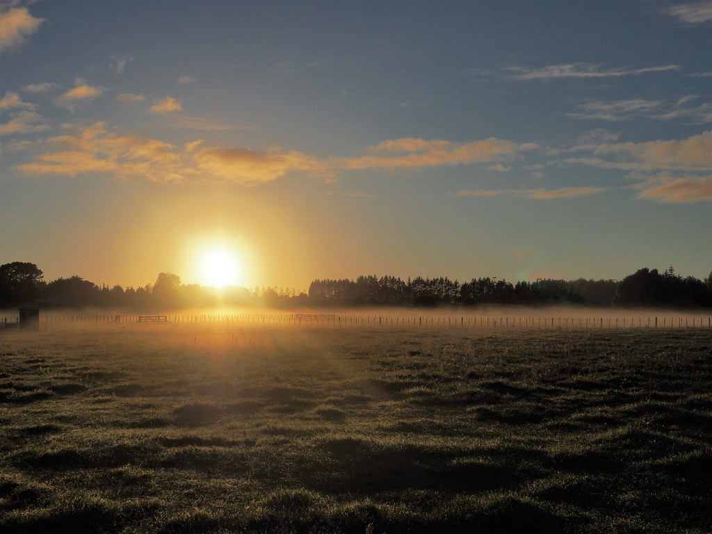 Sunrise and mist by Dawn