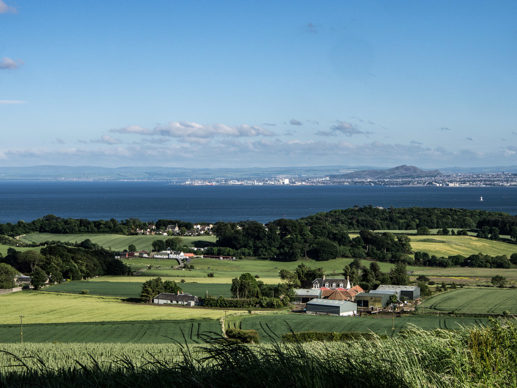 Big view across the village to Edinburgh by frequentframes