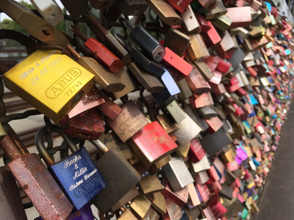 Found our Padlock - Cologne  Hohenzollerbrücke  by bizziebeeme