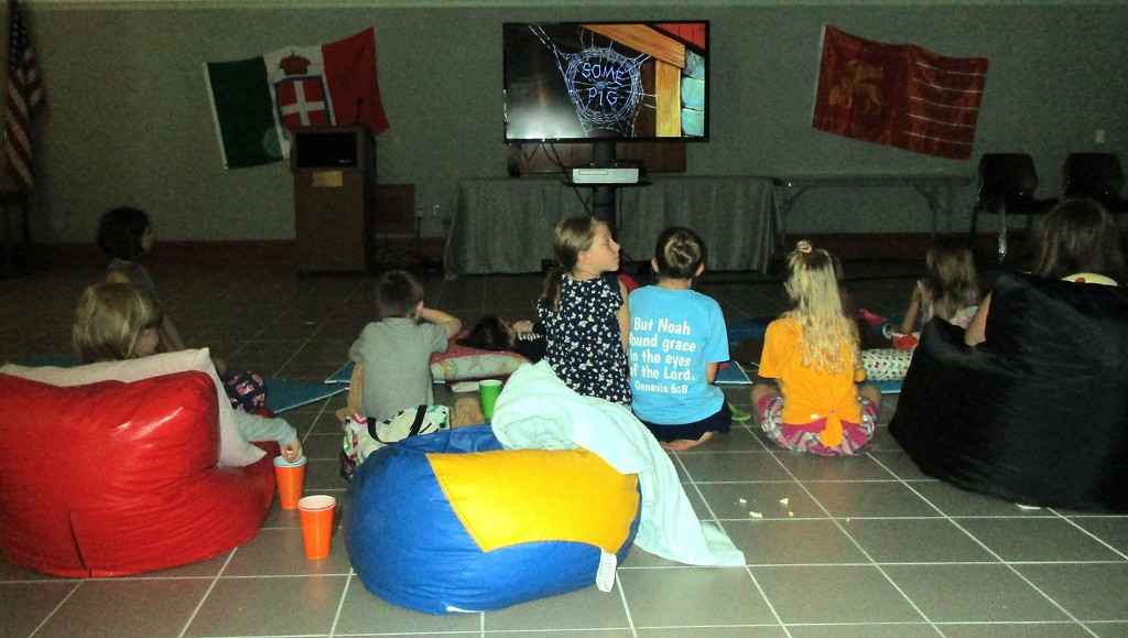 Kid's movie night at the library by tunia