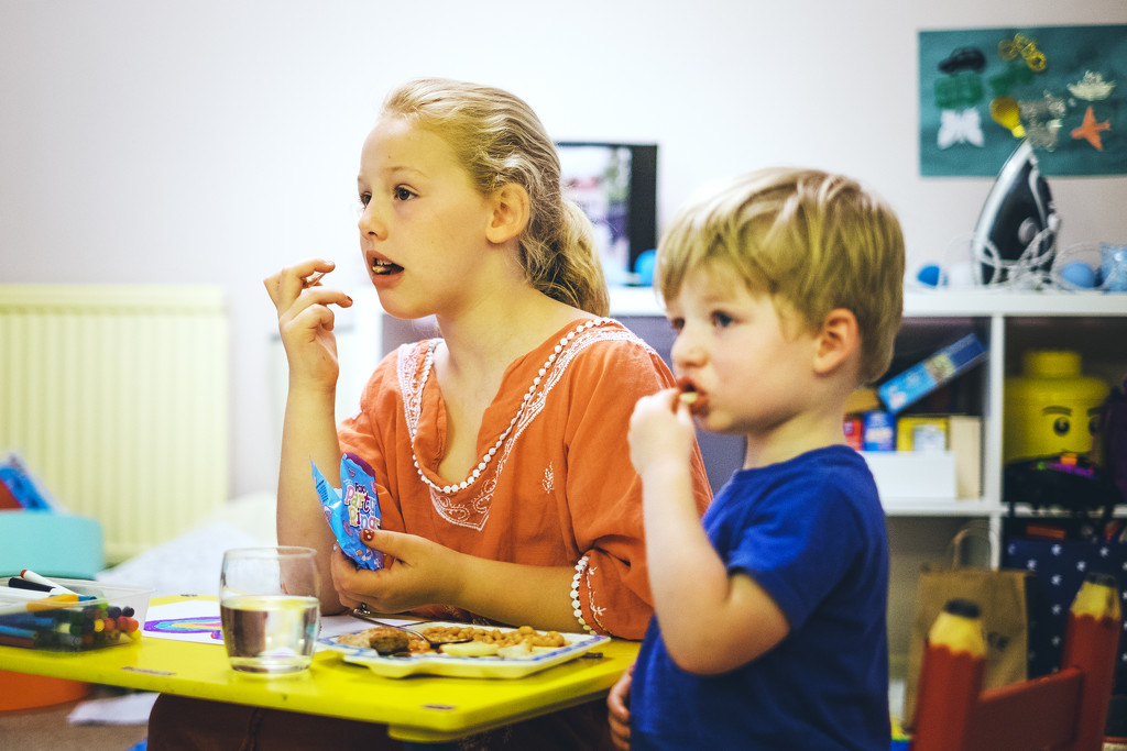 Day 153, Year 5 - Two Tots At Tea-Time by stevecameras