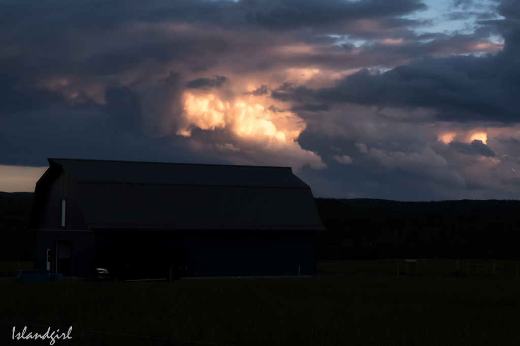 Sunset over a Barn! by radiogirl