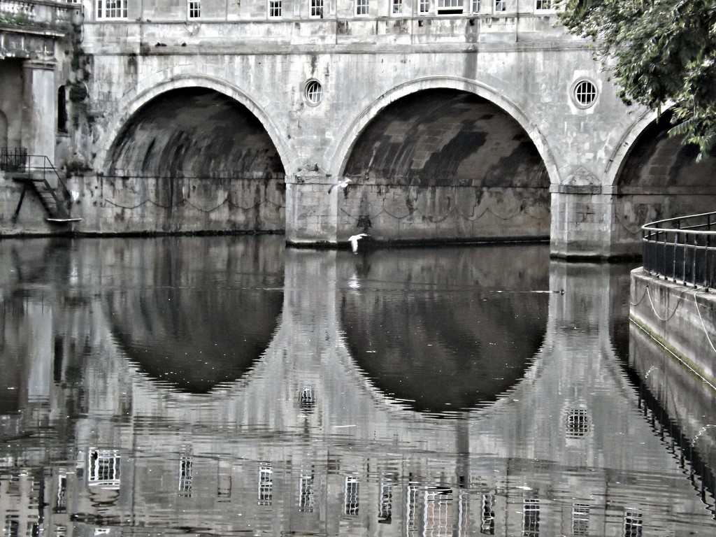 Reflections #2 - Pulteney Bridge  by ajisaac