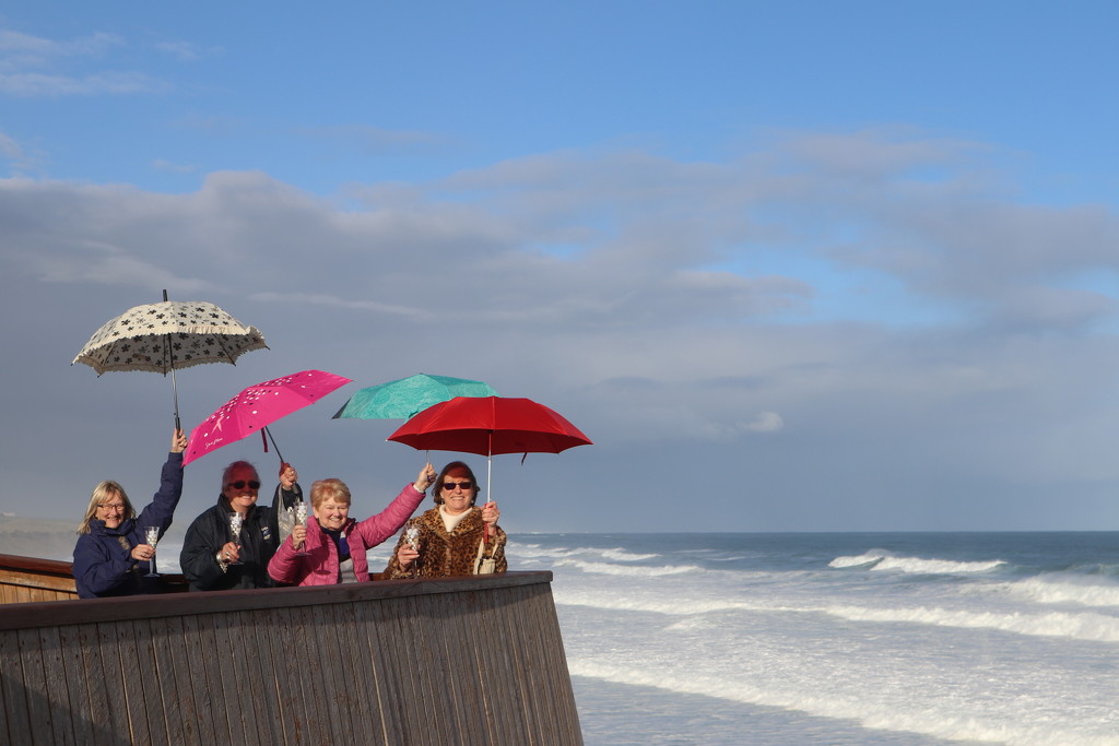 Whale watching brolly girls by gilbertwood