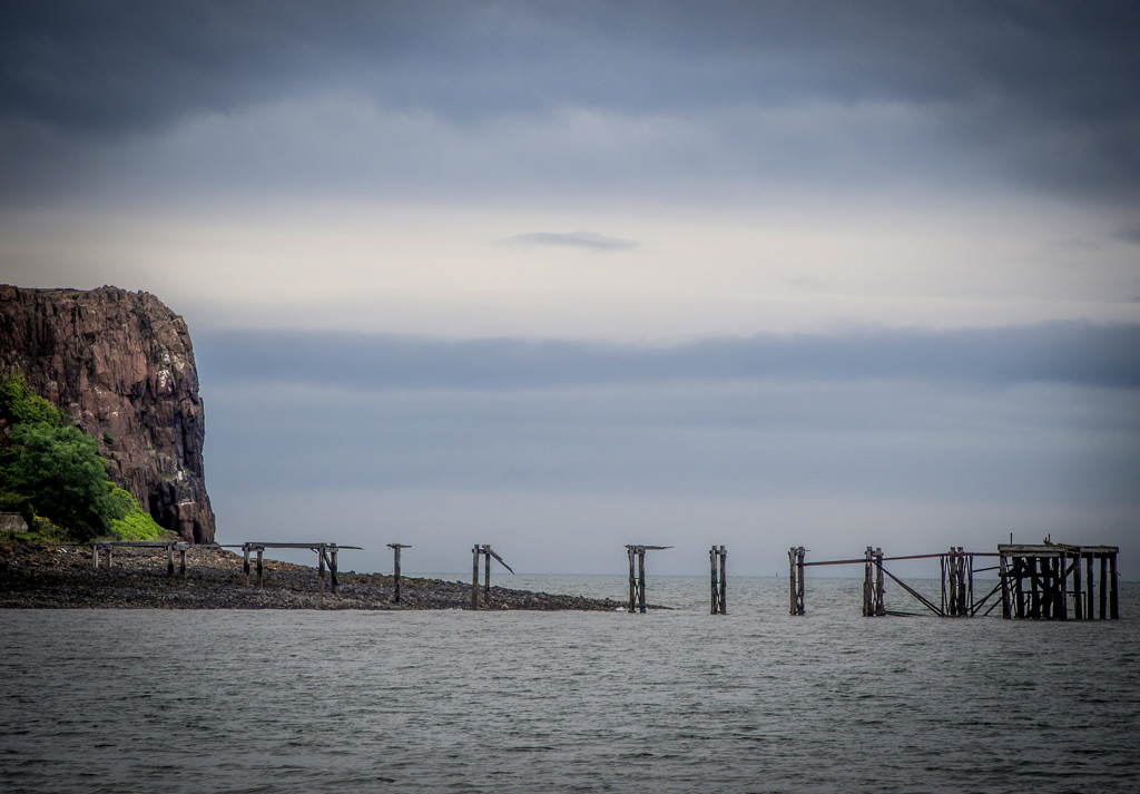 Hawkcraig and the old wooden pier by frequentframes