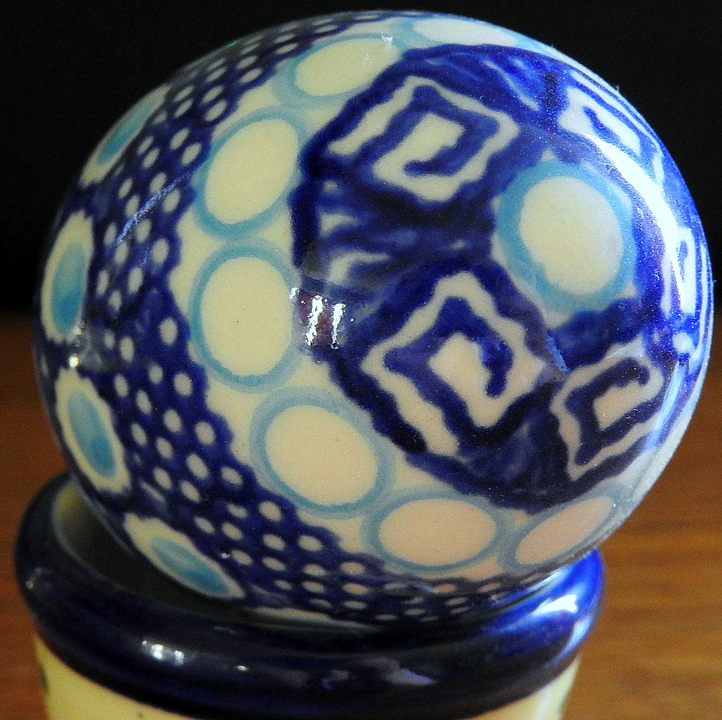 Blue Polish Pottery Egg by homeschoolmom