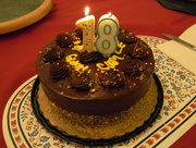 27th Jan 2013 - My 18th Birthday Cake with Candles Lit 