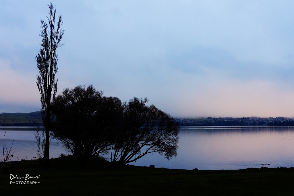 Lake Taupo in the morning by dkbarnett