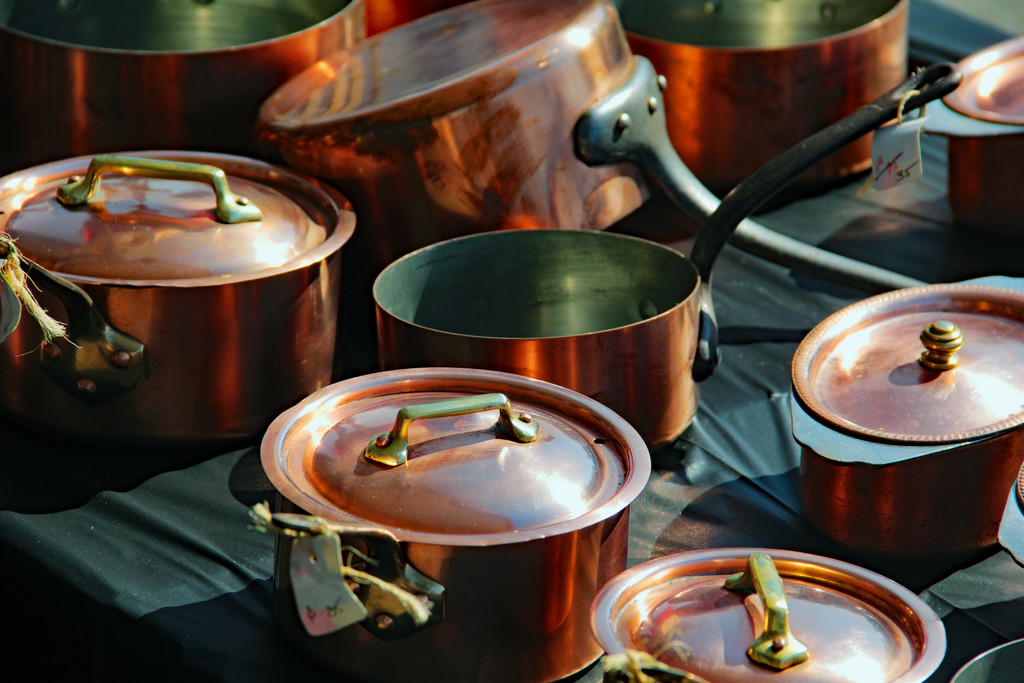 Copper Pots by jaybutterfield
