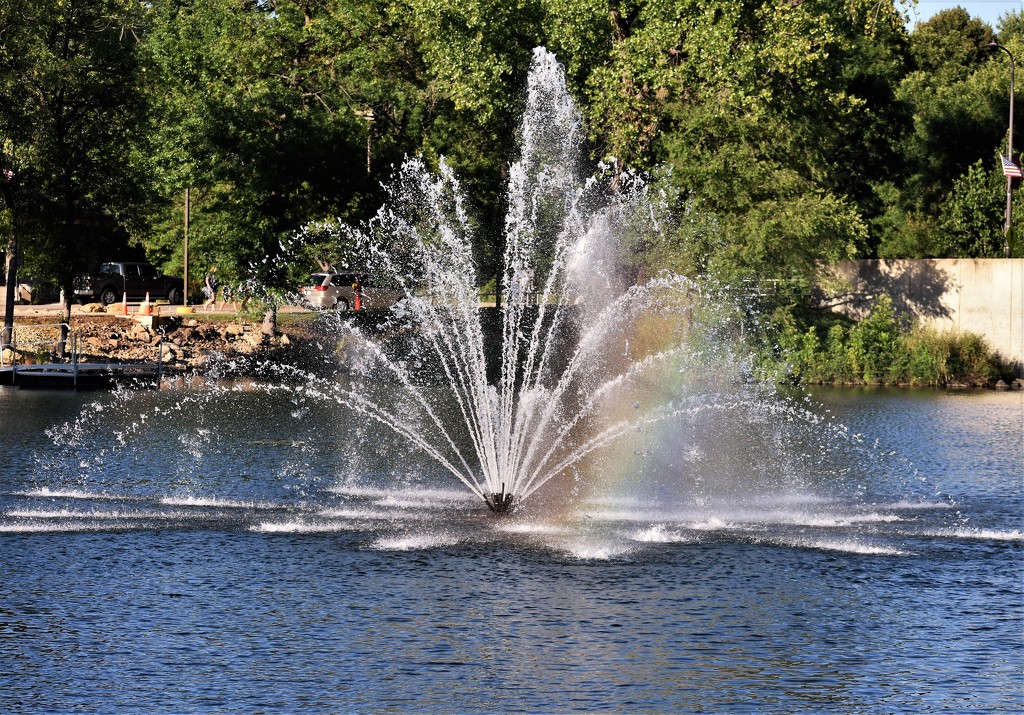 Fountain rainbow by caitnessa