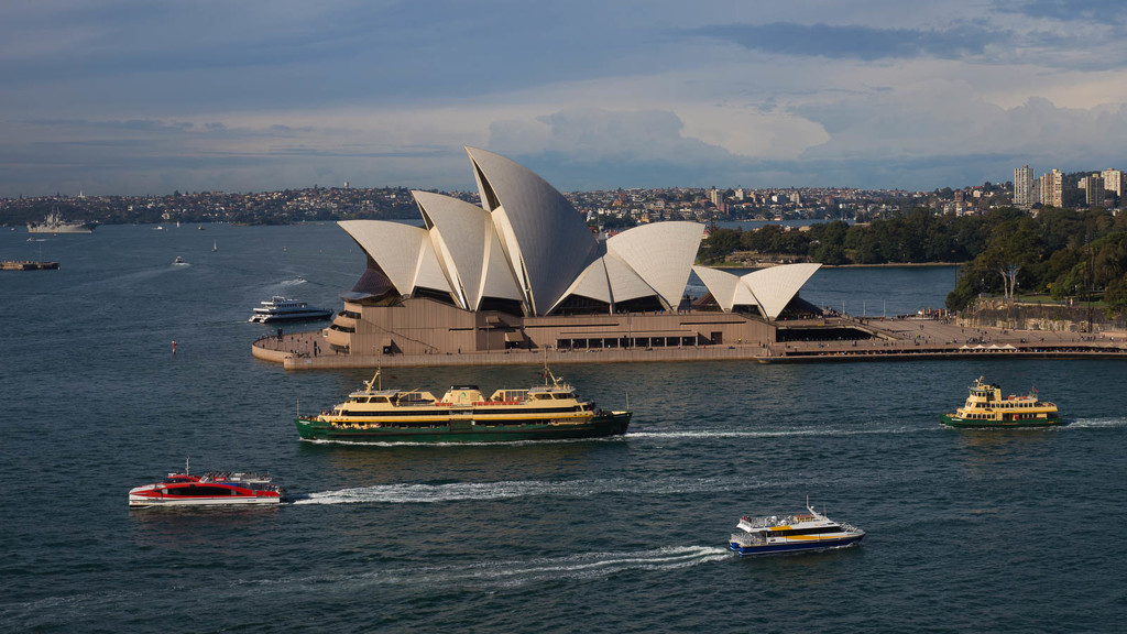 Busy Boats in Sydney Harbor _0042 by jyokota