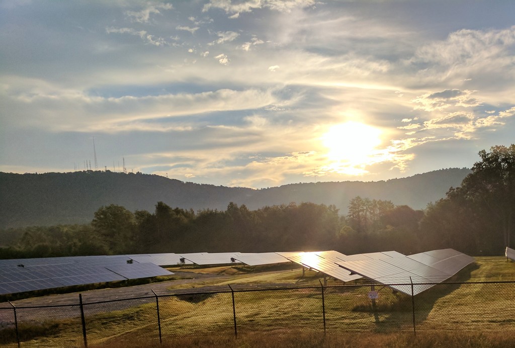 Solar farm sunrise by scottmurr