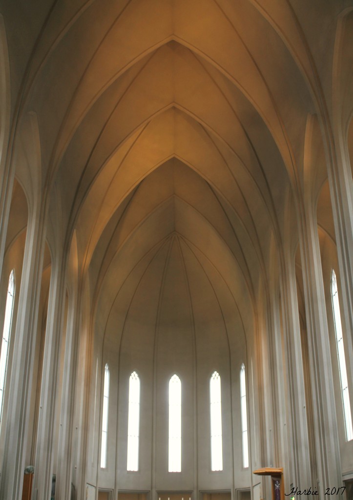 Interior of  Hallgrimskirkja Church by harbie