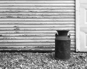 6th Aug 2017 - Portrait of a milk can on gravel
