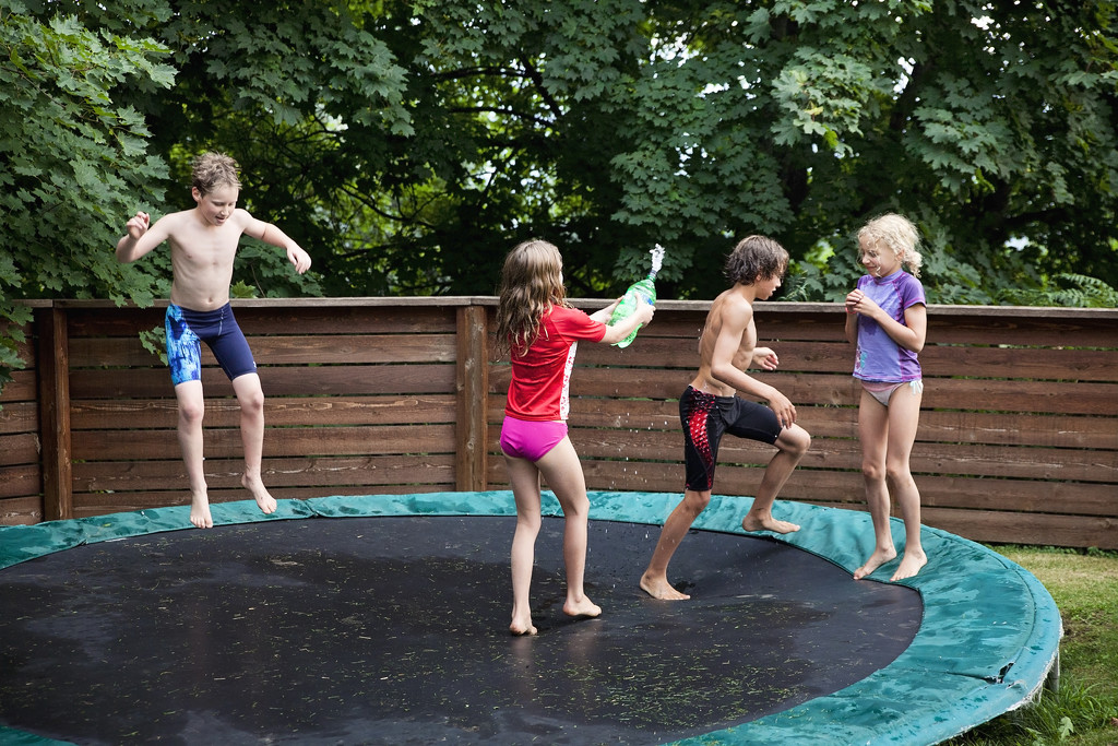 Games on the  trampoline by kiwichick
