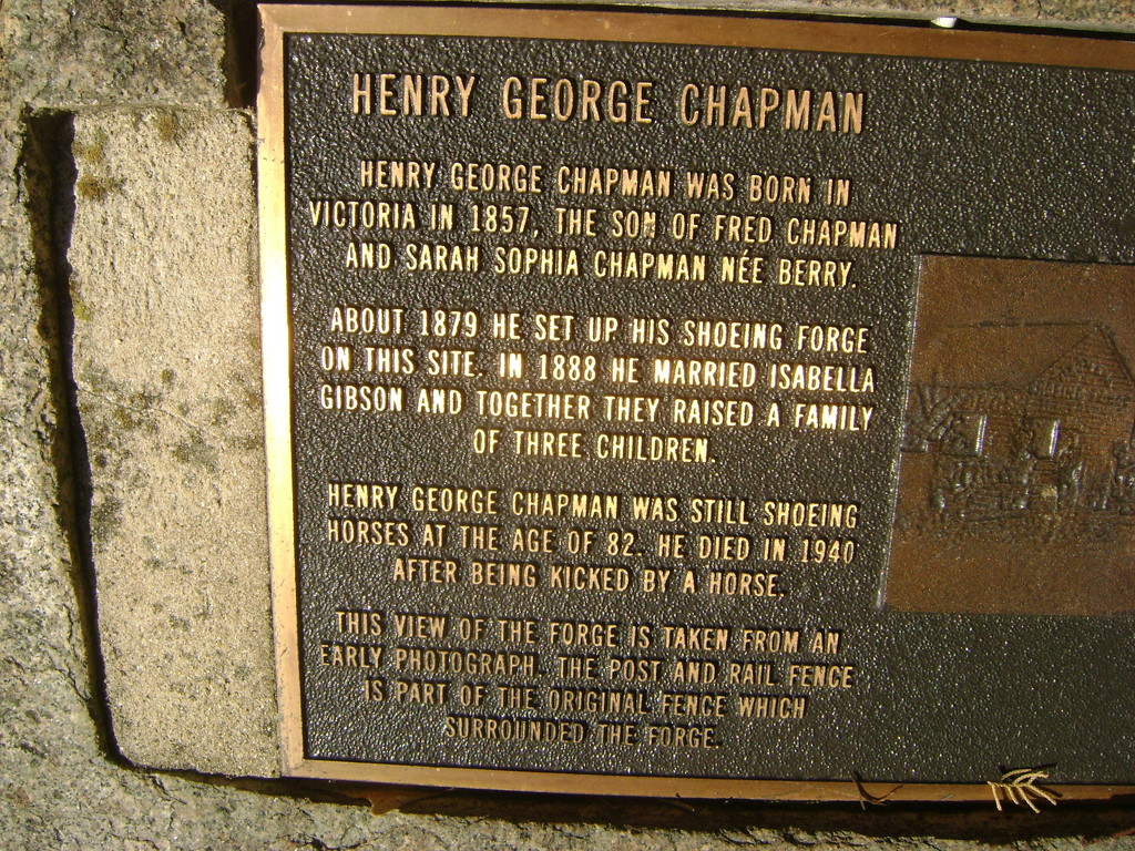 Plaque Dromana pioneer Henry Chapman by marguerita