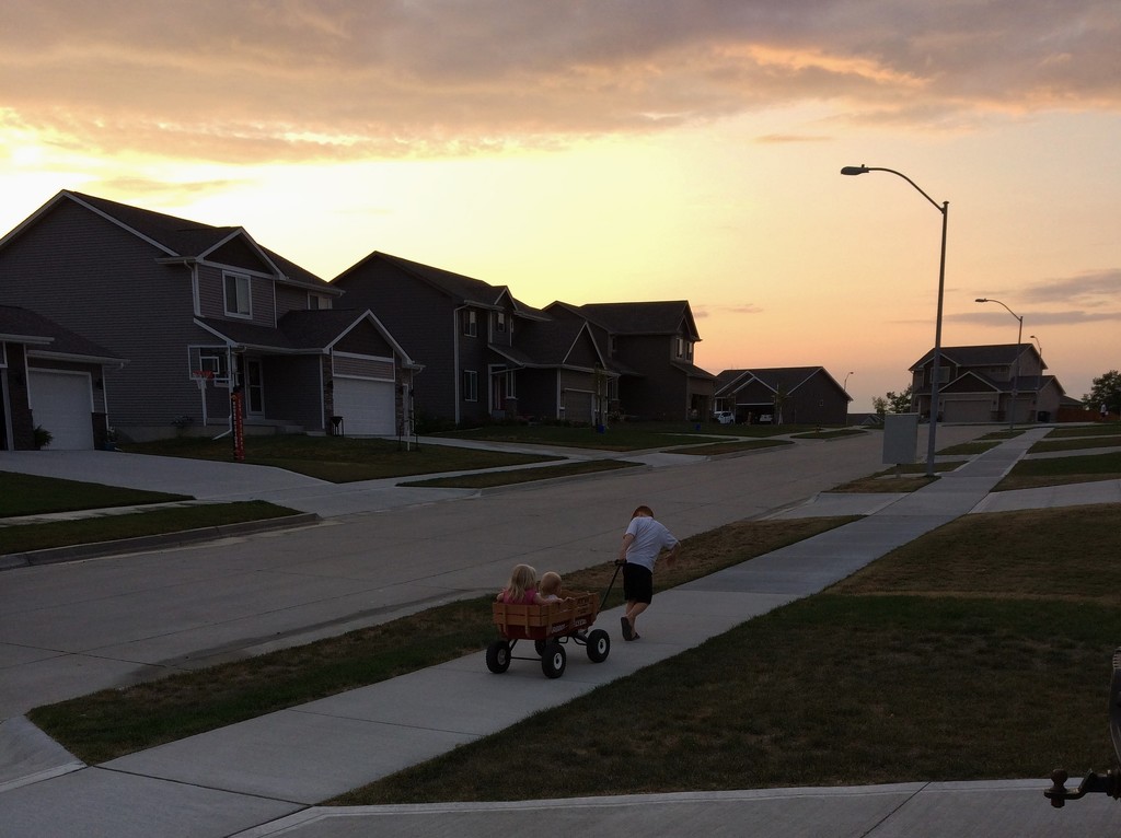 Sunset Wagon Ride by bjchipman