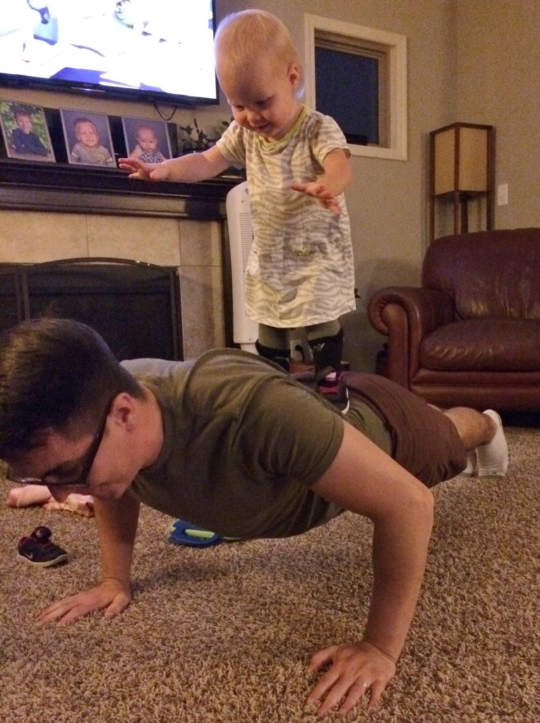 Push-ups With Daddy by bjchipman