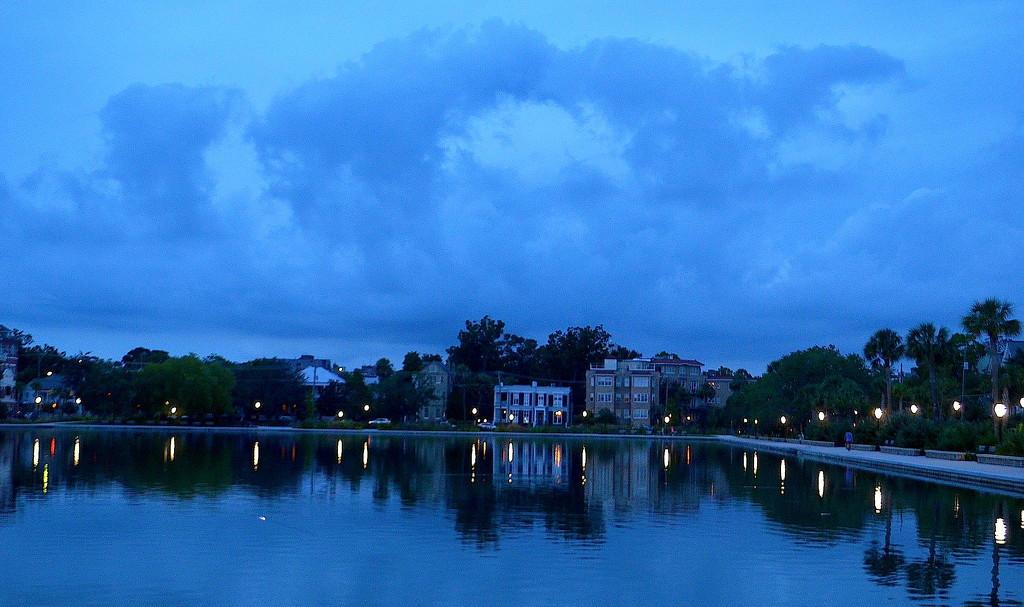 Colonial Lake at the blue hour, Charleston, SC by congaree