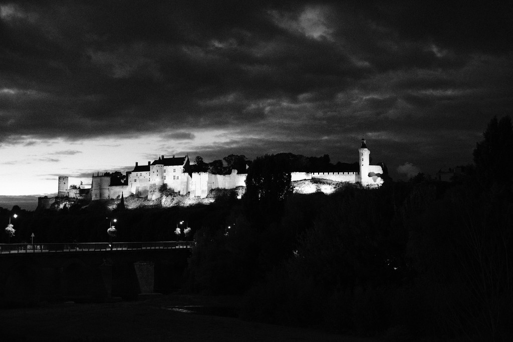 Le Château de Chinon in B&W for @northy by vignouse