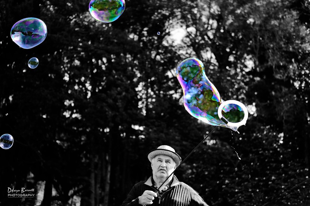 Bubble man by dkbarnett