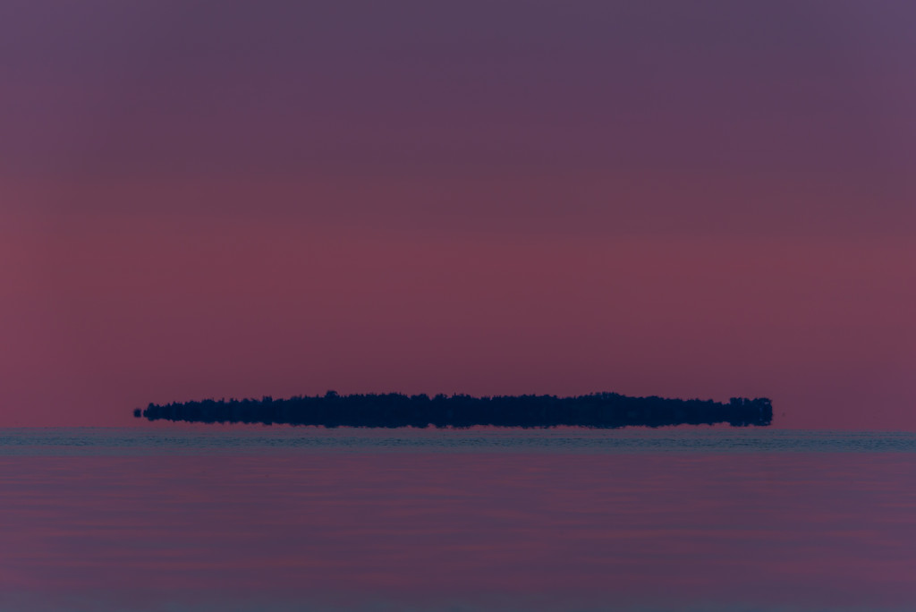 Pink Sky over Trout Island by taffy