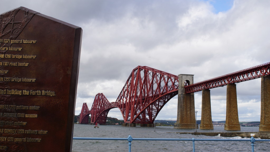 the Forth Bridge and monument by quietpurplehaze