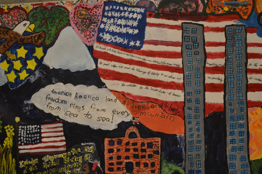 Children's Mural in National September 11 Memorial Museum, NYC by janeandcharlie