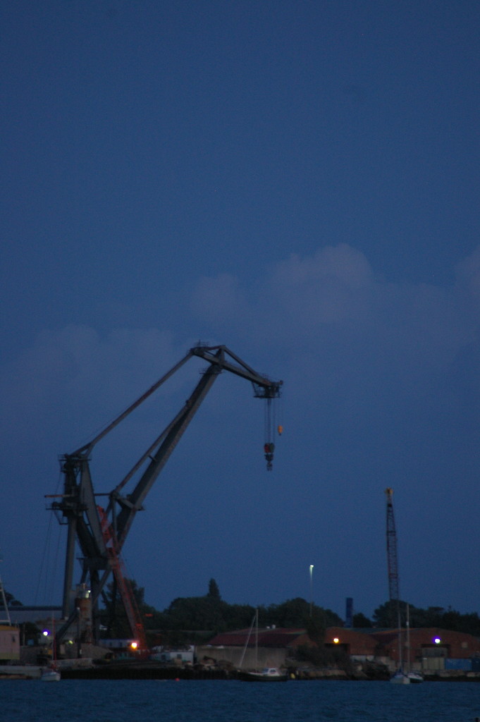 Blue Hour Shot Of Dave's Crane by 30pics4jackiesdiamond