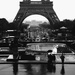 rainy day at the Eiffel Tower by parisouailleurs