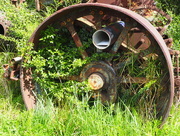 20th Sep 2017 - Rusty rear wheel , showing the pipe added for mail