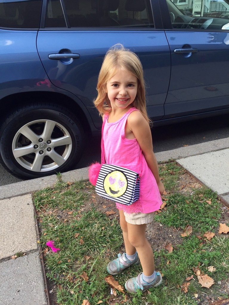 Showing off her new purse by mdoelger