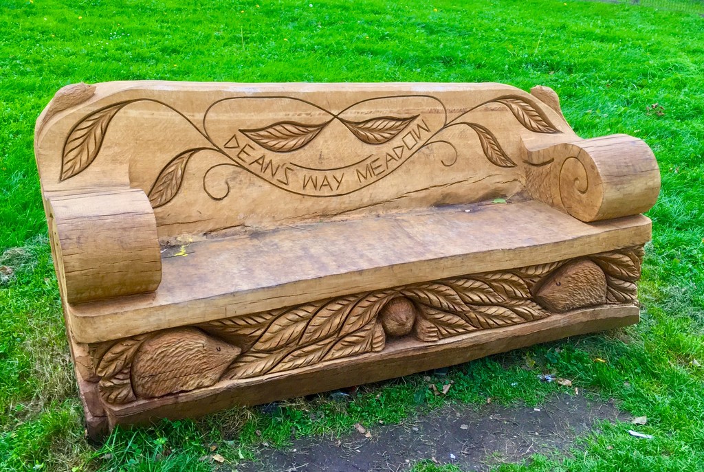 Carved bench by 365projectdrewpdavies