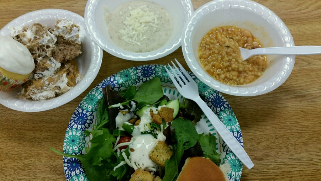 the pta made us a soup and salad lunch today by wiesnerbeth