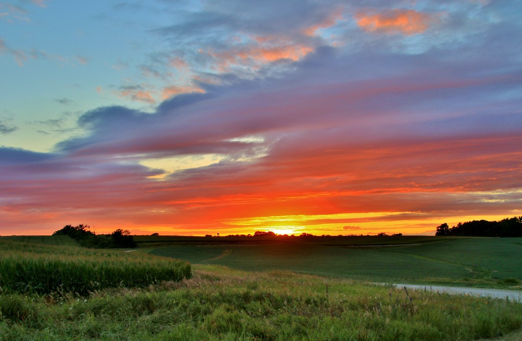 Farmcountry Sunset by lynnz
