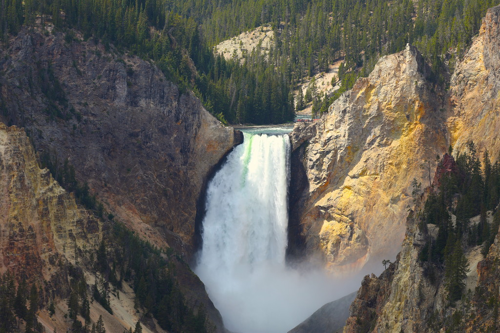 On the Brink of Yellowstone Falls by redy4et