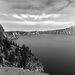 Looking North At Crater Lake B and W by jgpittenger