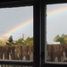 This rainbow following the down pour on 27th through my dirty windows by Dawn
