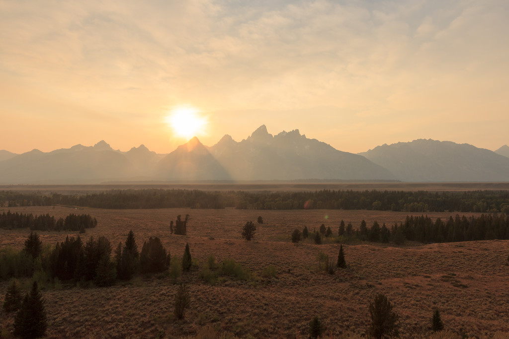 Sunset Over The Tetons by swchappell