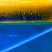 Abstract composition in blue and yellow  by mcsiegle