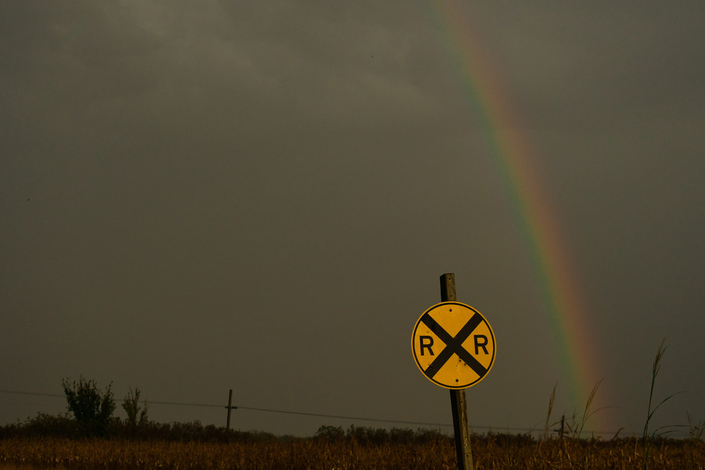 Rainbow Over the Railroad by kareenking