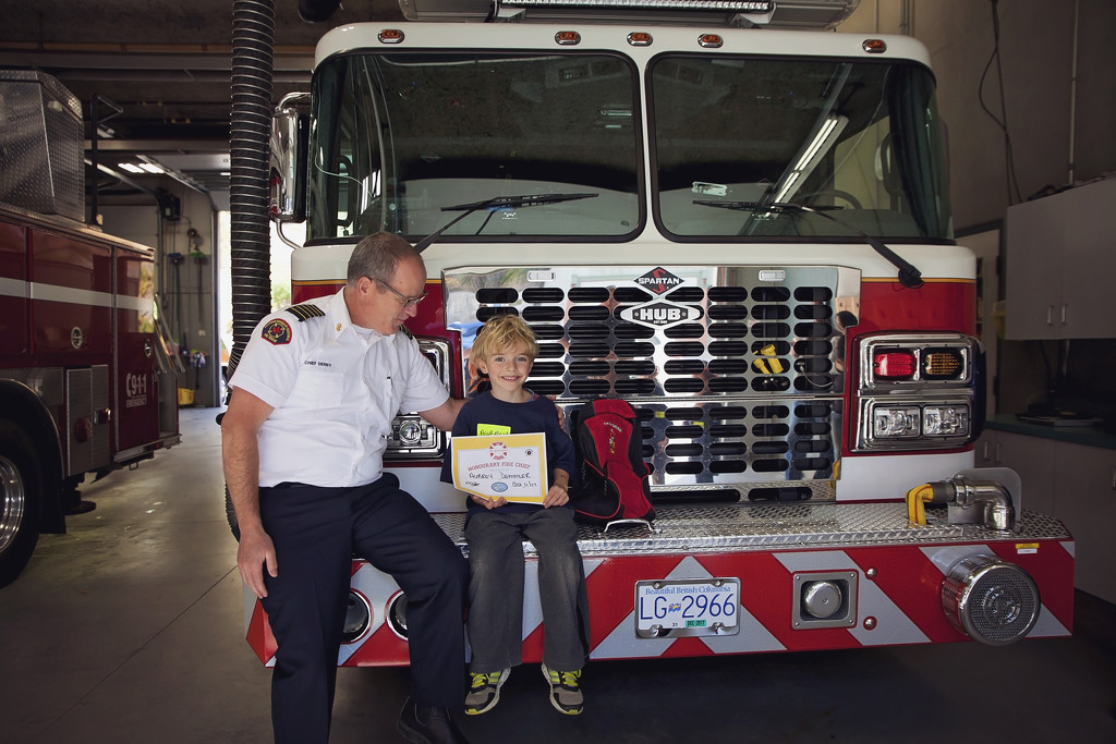 Fire Chief for a day by kiwichick