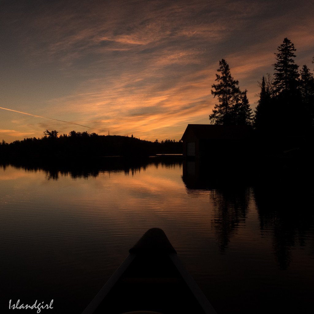 Boathouse Silhouette  by radiogirl