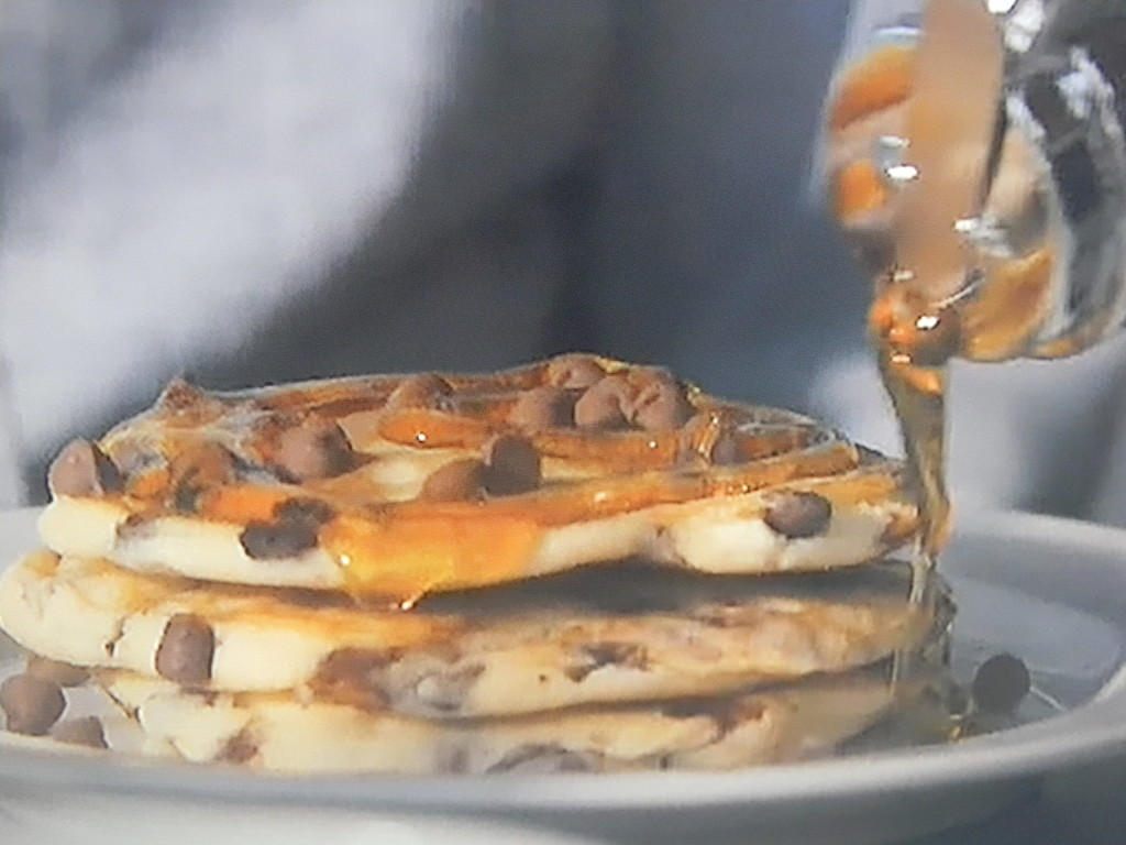 Chocolate Chip Pancakes on TV by sfeldphotos