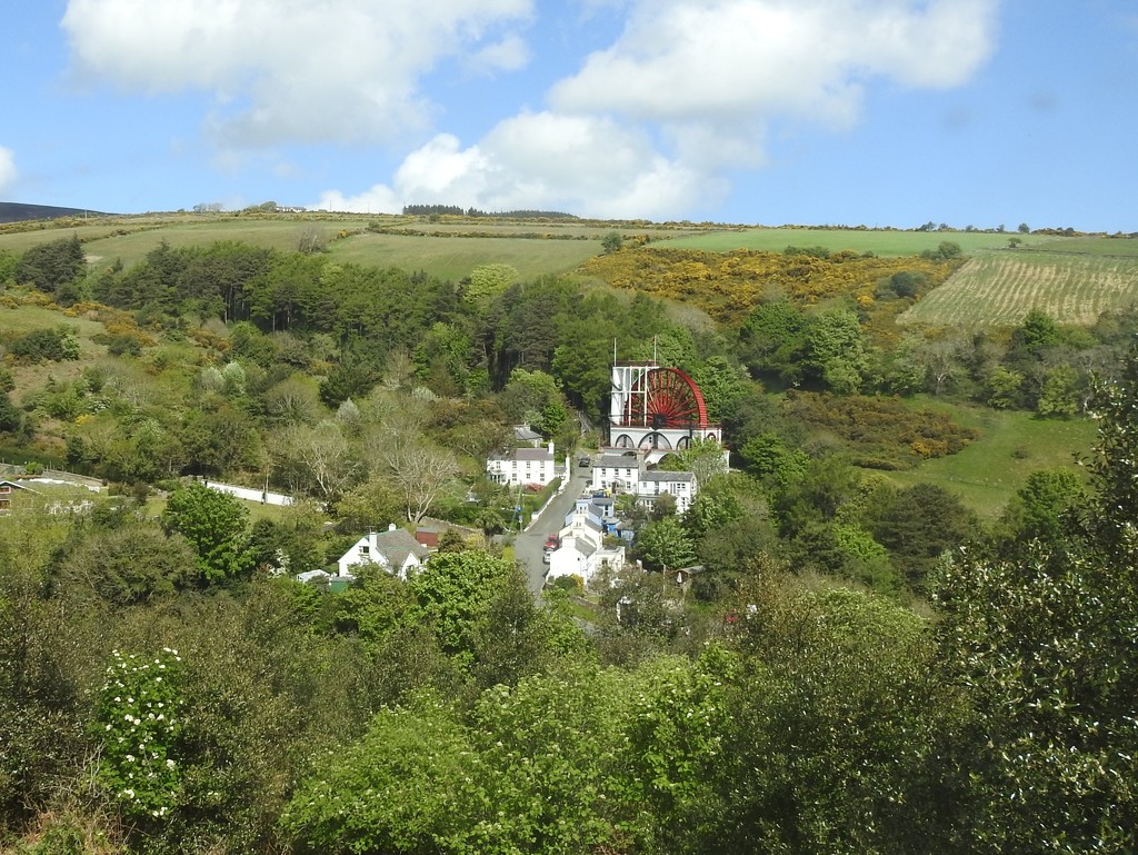 Laxey Wheel from Mountain Railway by oldjosh