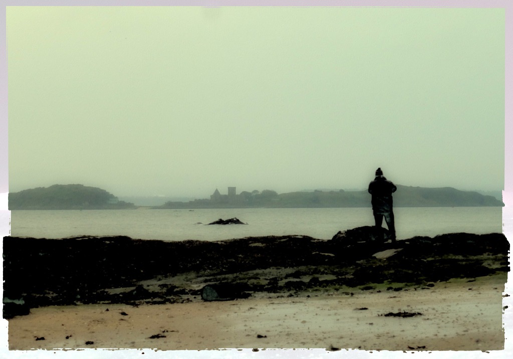 Shooting Inchcolm Abbey in the rain by frequentframes