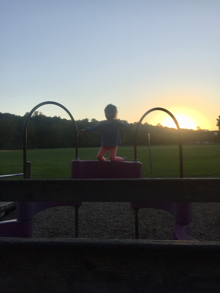 Playground at sunset by mdoelger